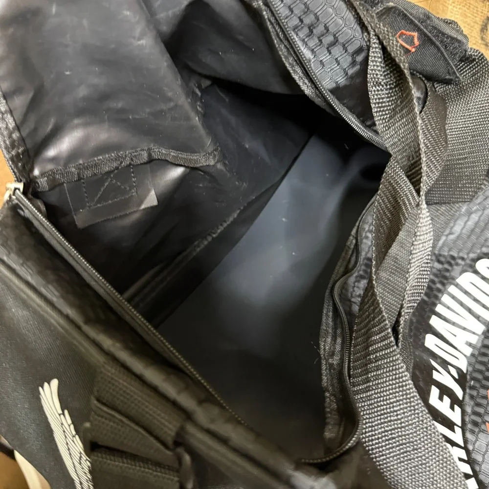 Harley Davidson Duffle Bag Unisex Large Black Excellent Crossbody Gym Travel Bag